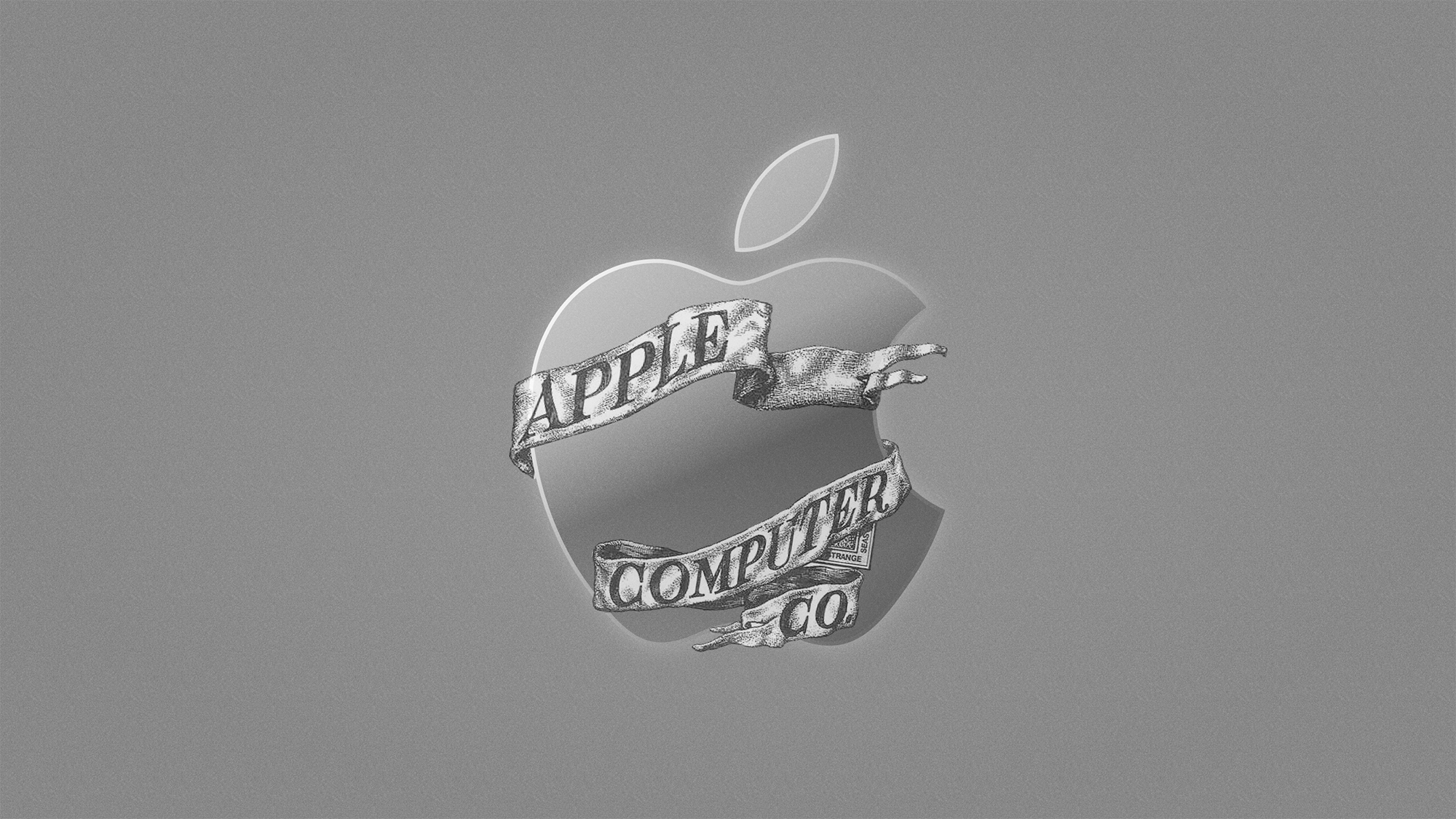 Apple logo merge – the first logo combined with latest