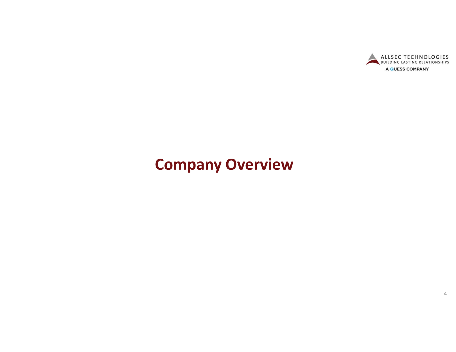 Company Overview 

A