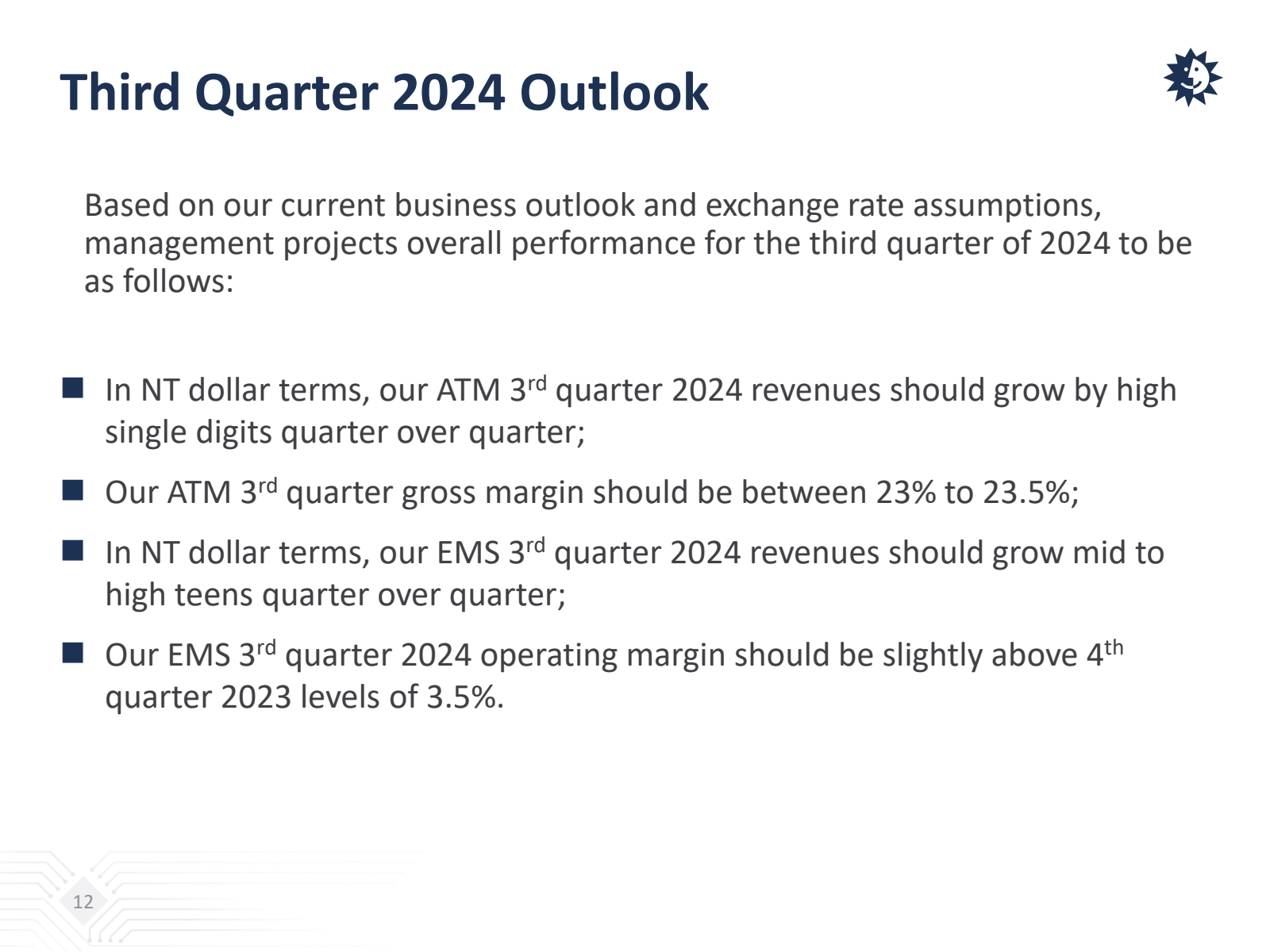 Third Quarter 2024 O