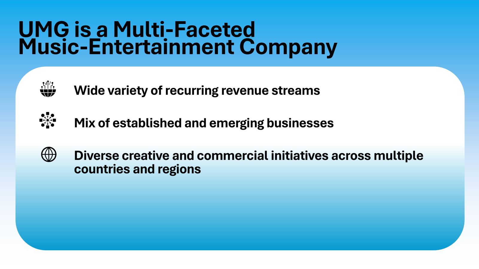 UMG is a Multi - Fac