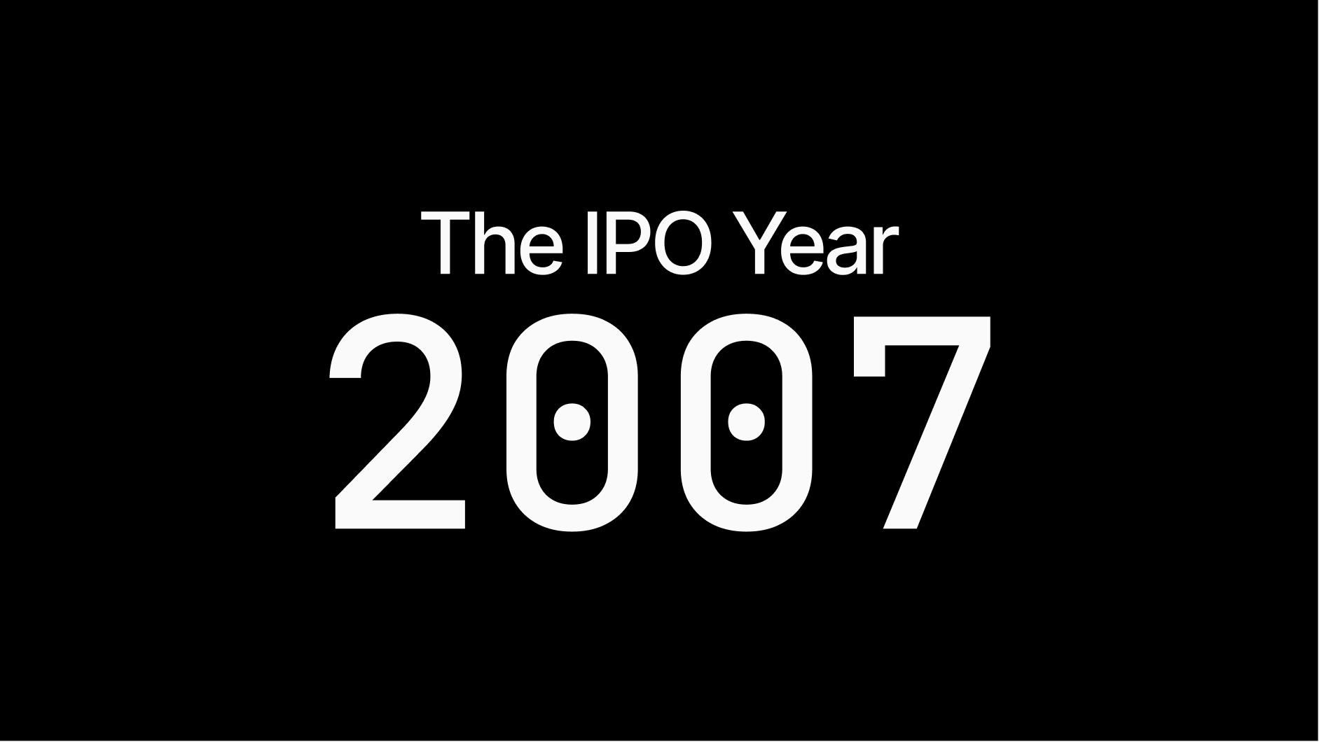 Initial Public Offerings - IPOs in 2007