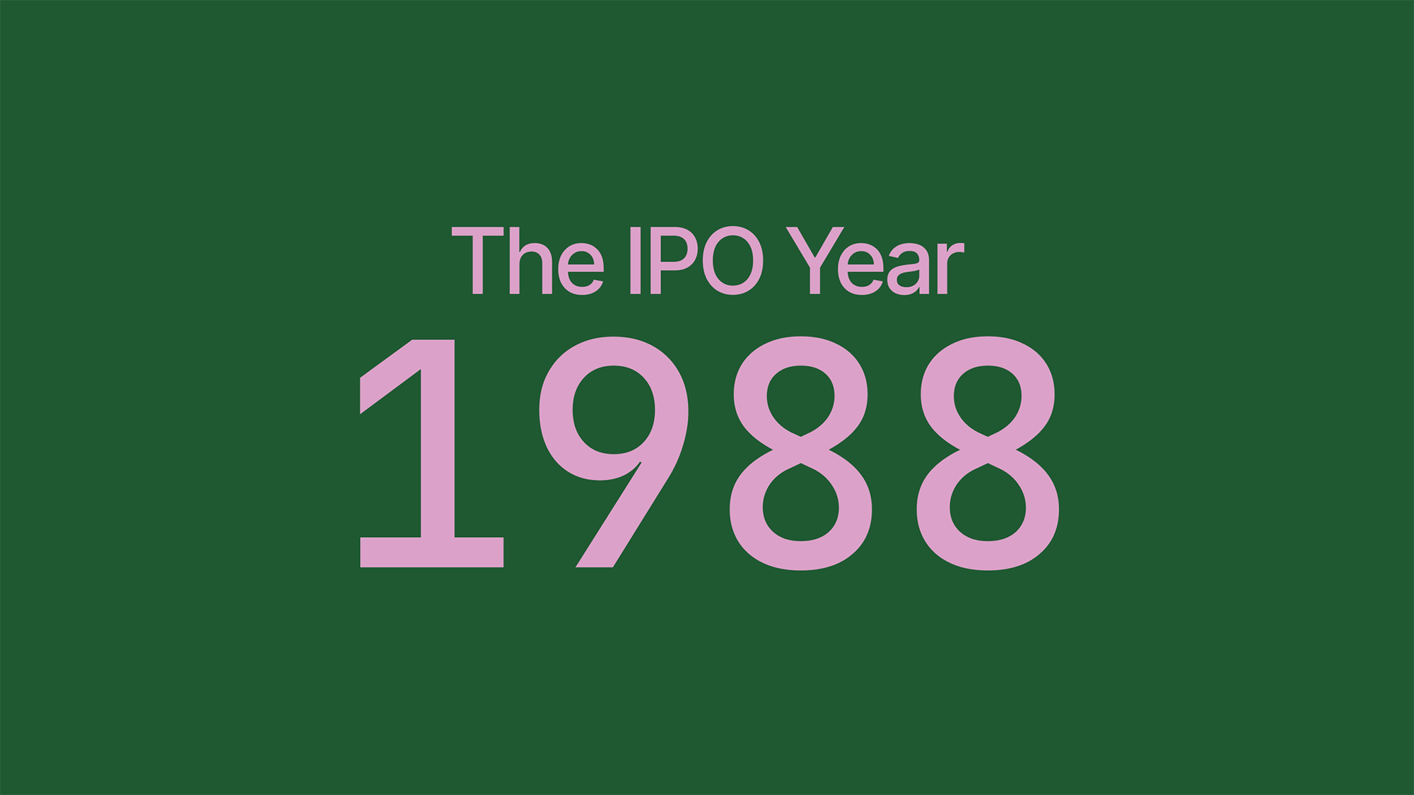 The IPO Year: 1988