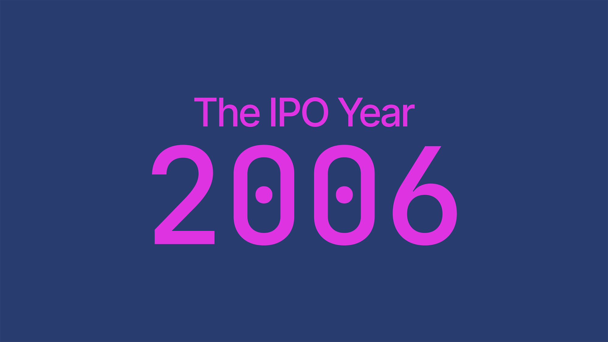 The IPO Year 2006