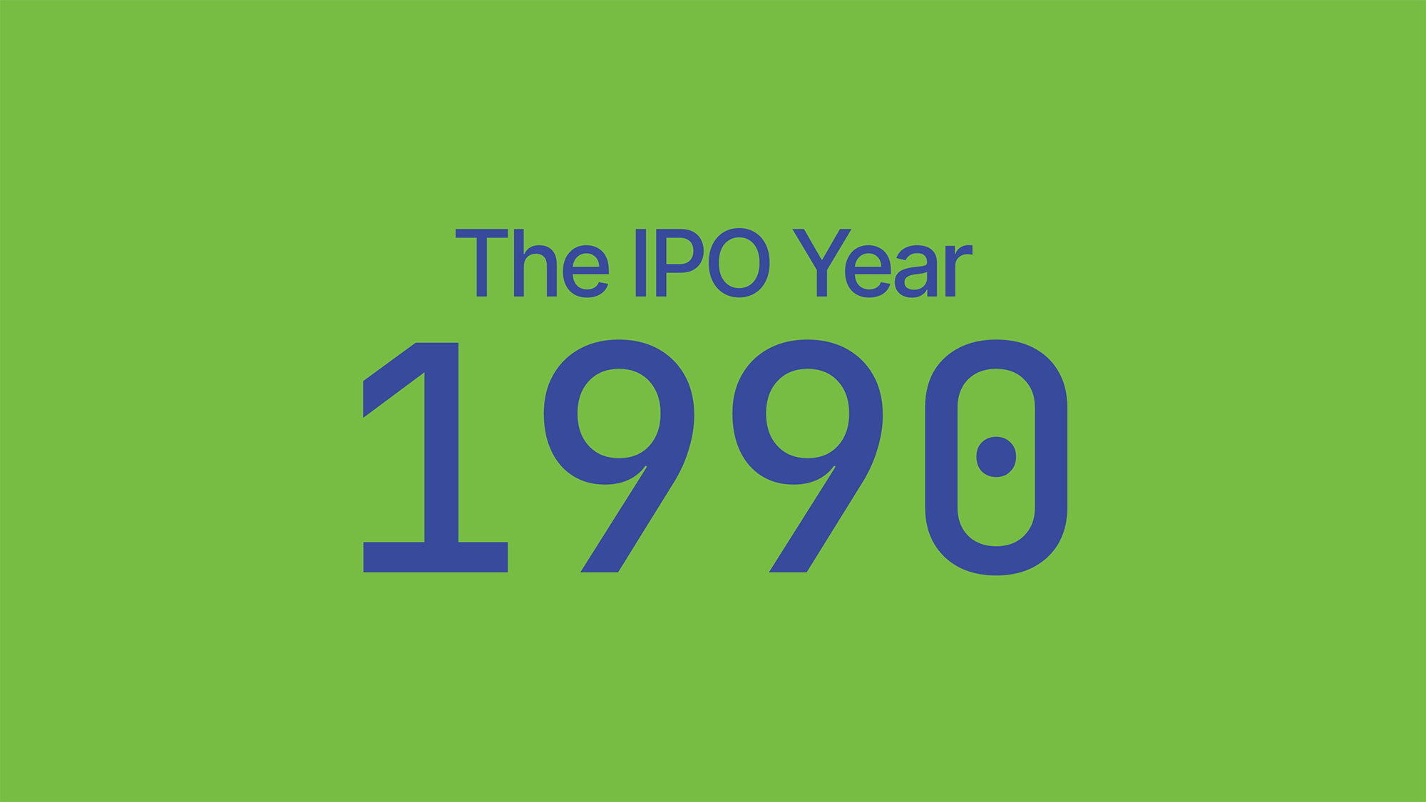 The IPO Year 1990