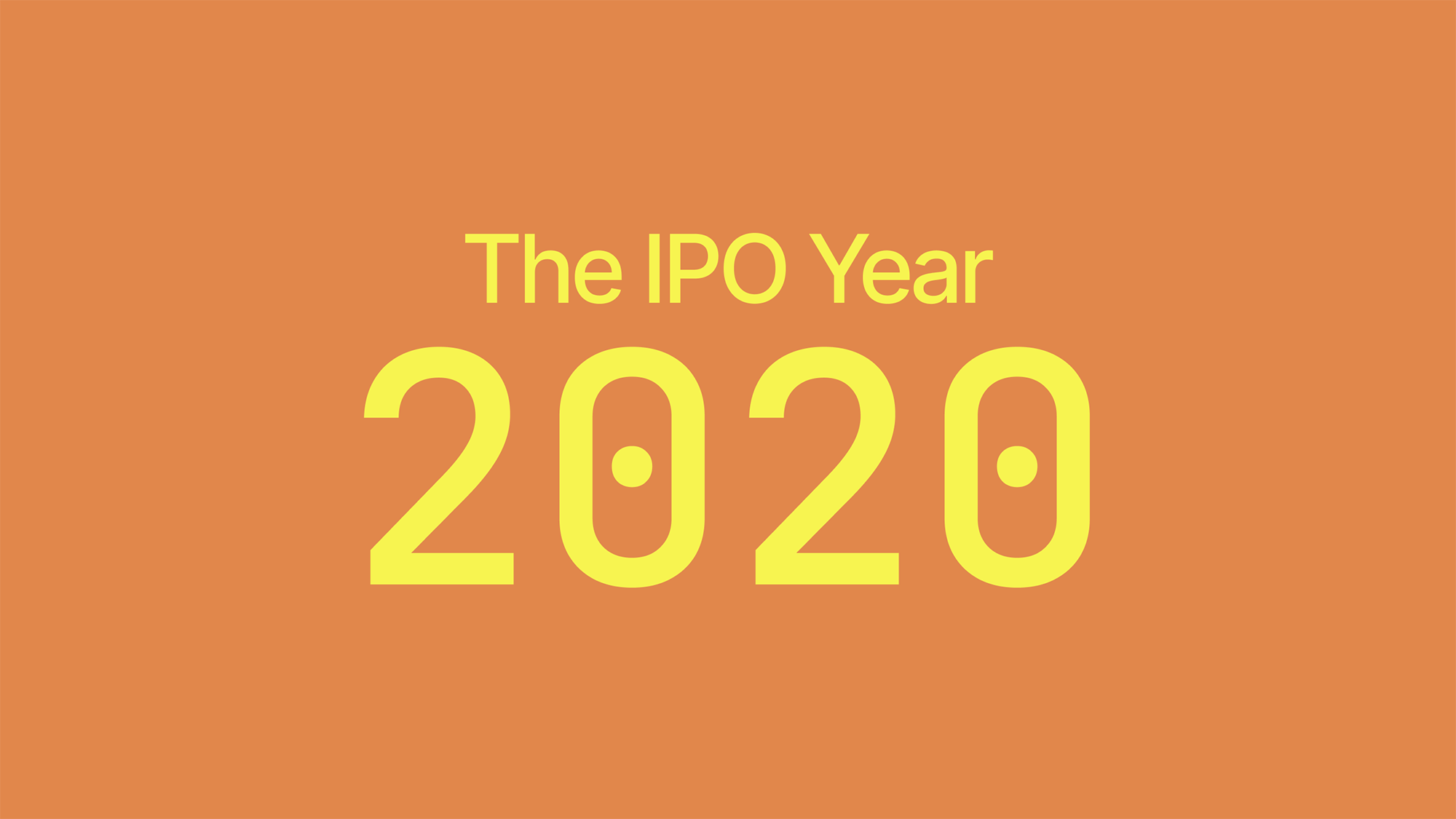The IPO Year 2020