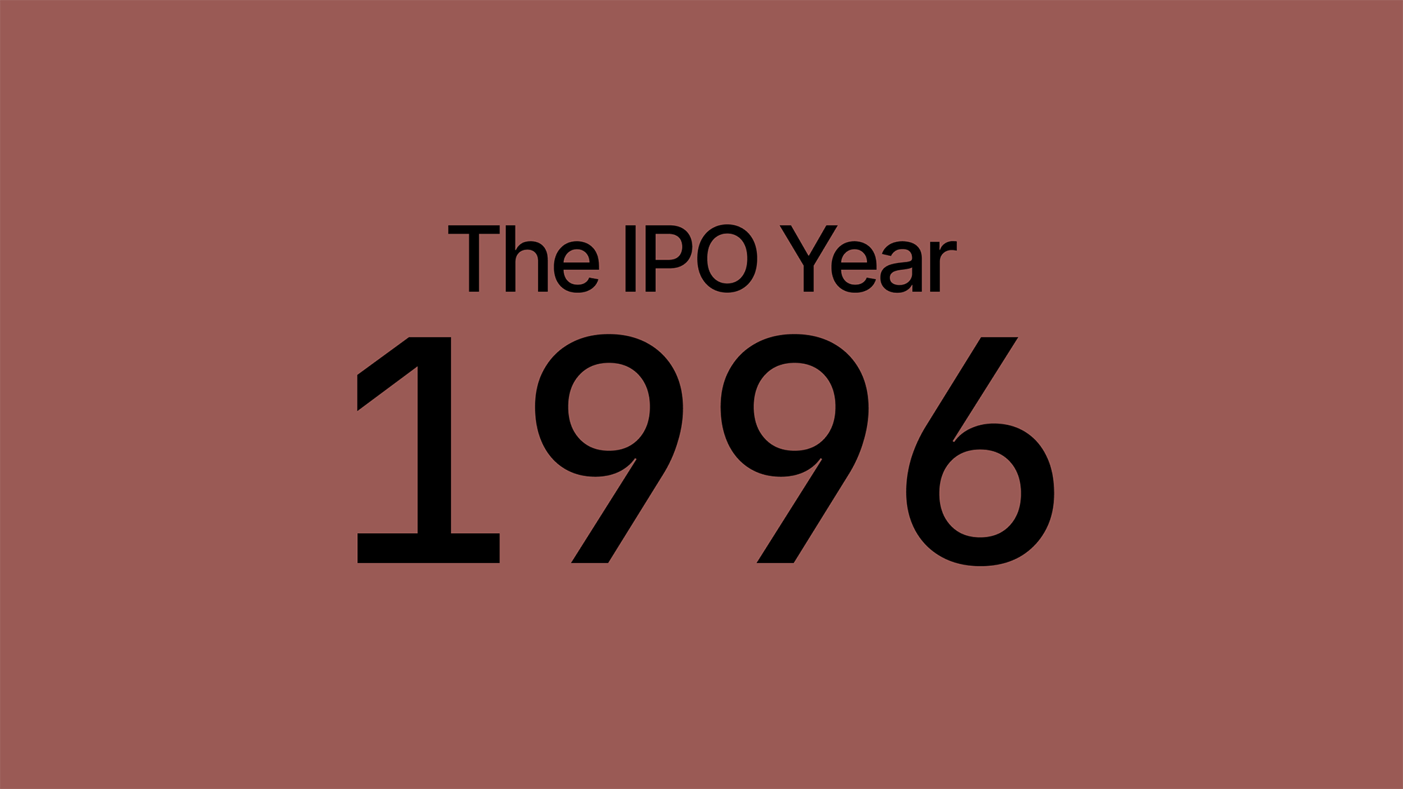 The IPO Year 1996