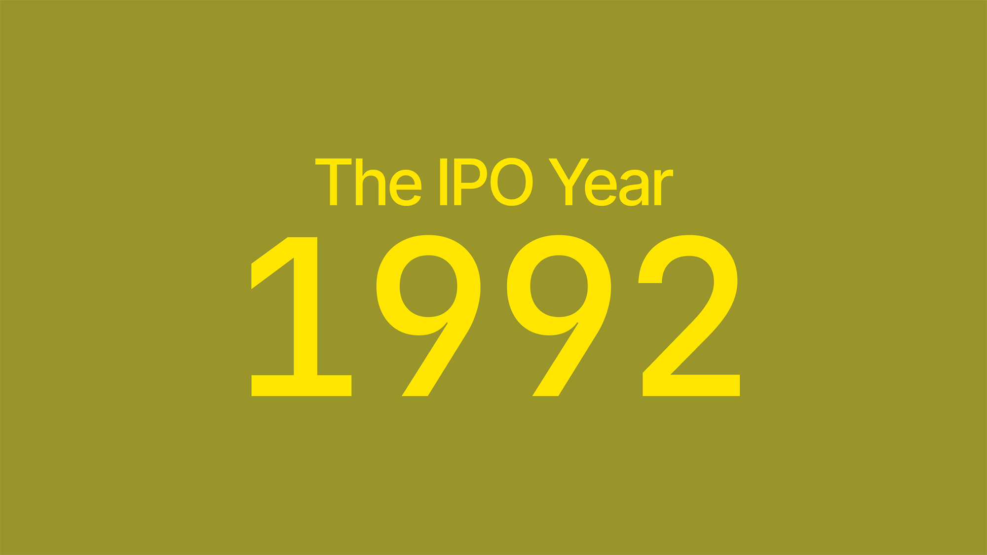 The IPO Year 1992