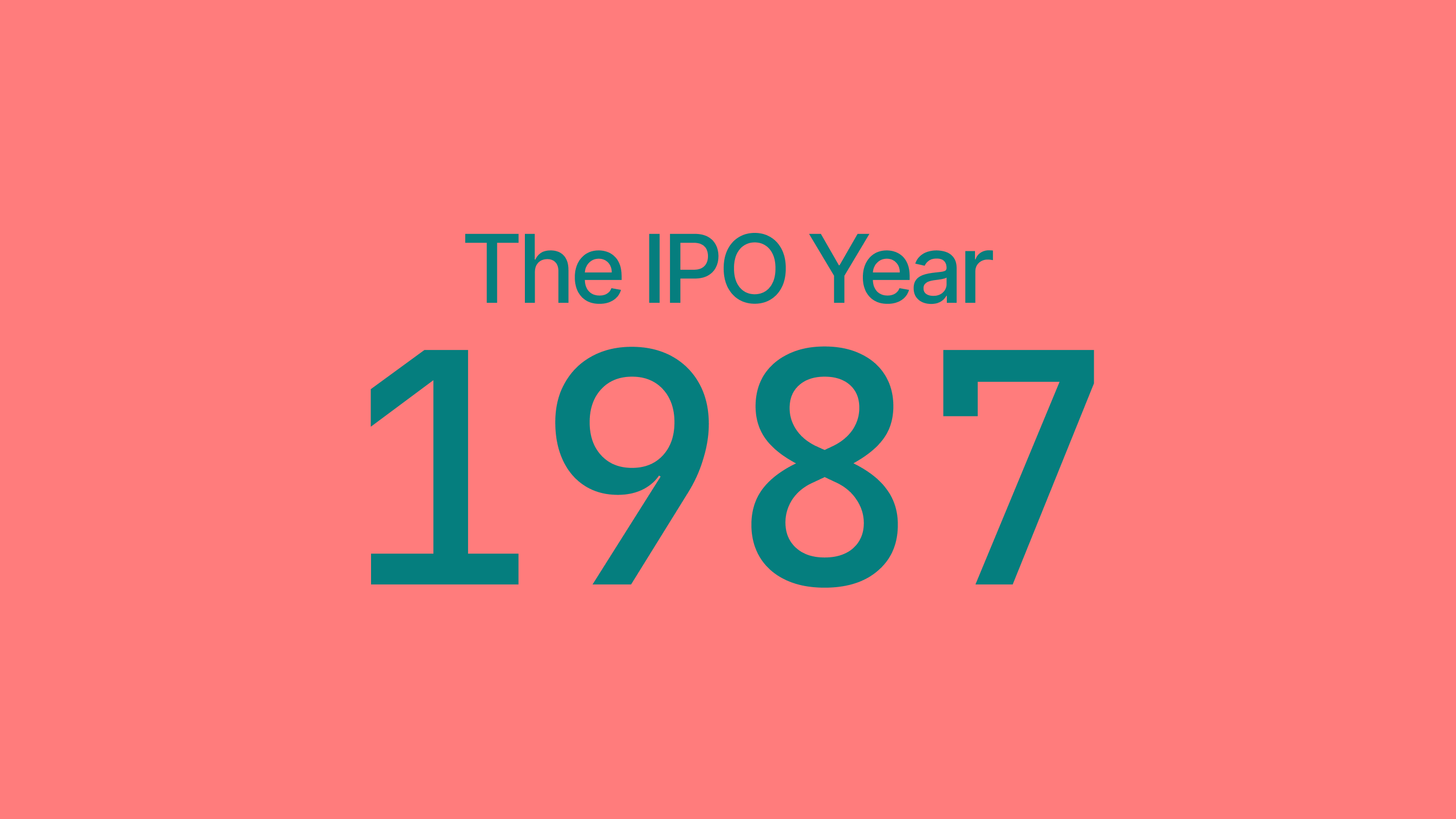 The IPO Year: 1987