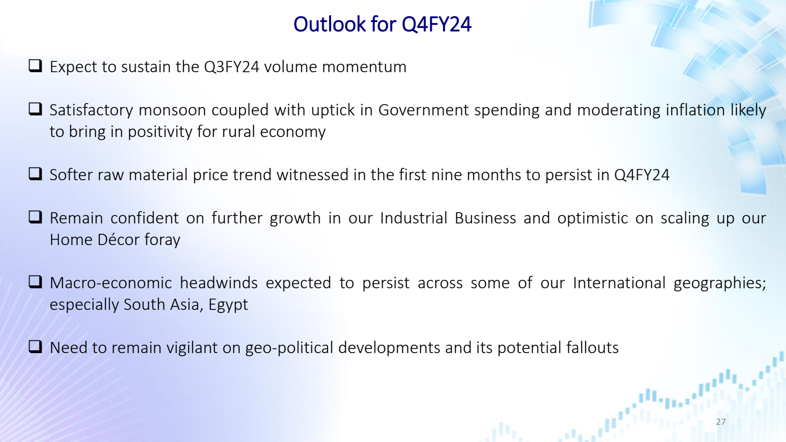 Outlook for Q4FY24 
