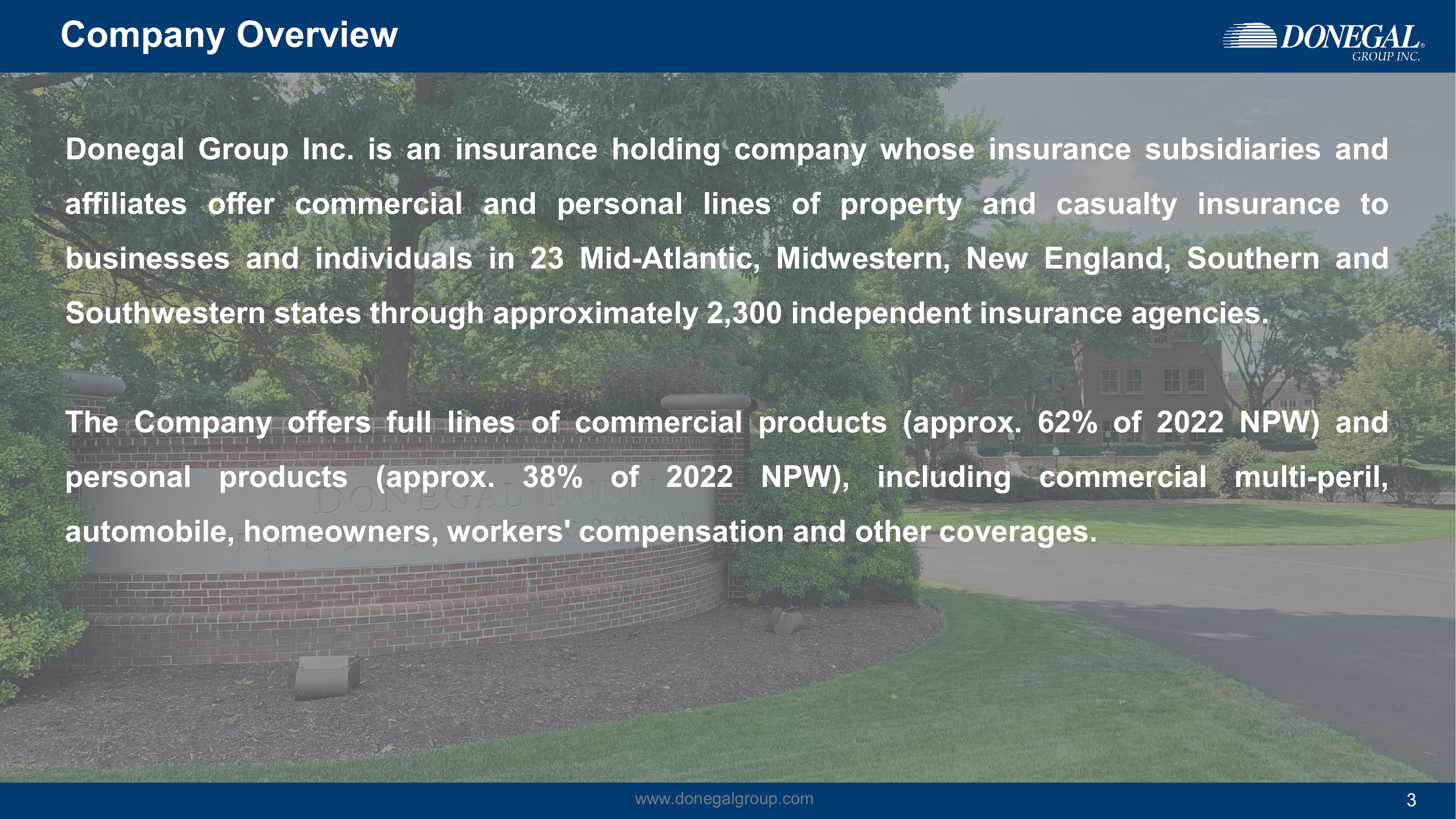 Company Overview 

D