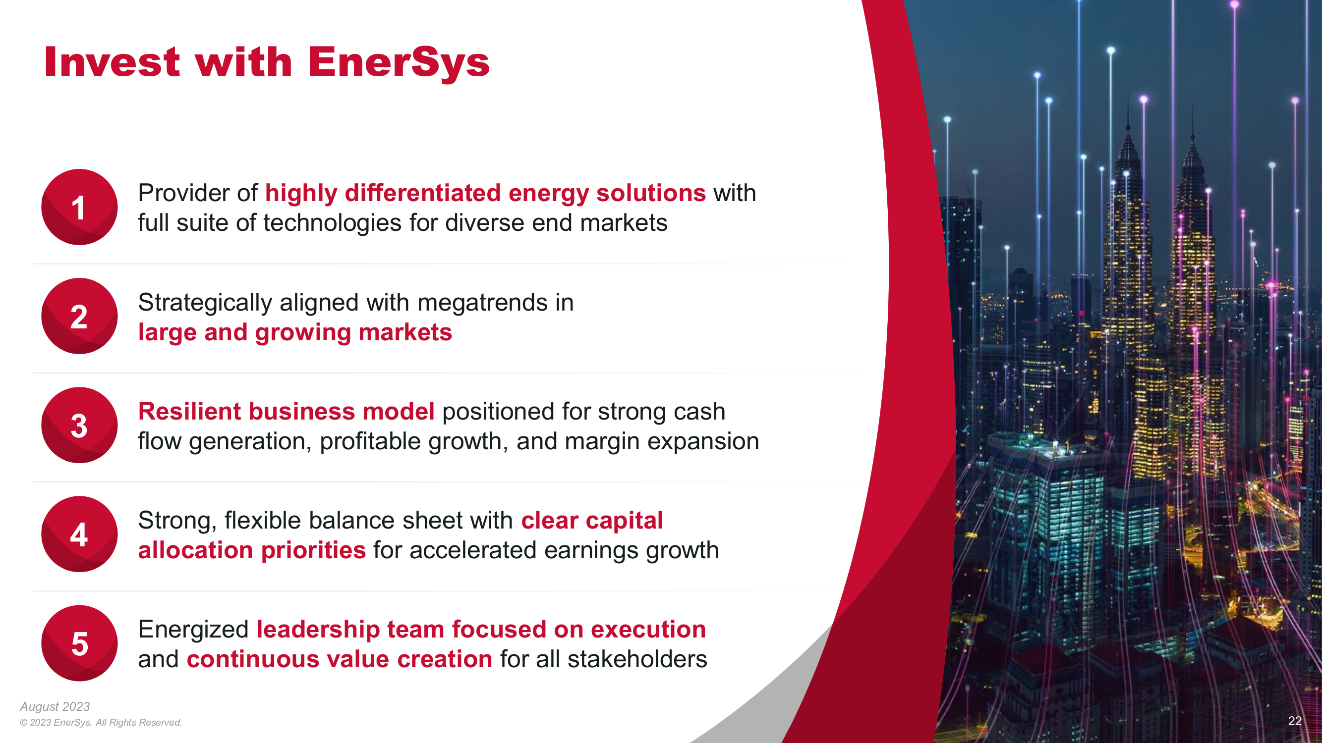 Invest with EnerSys 