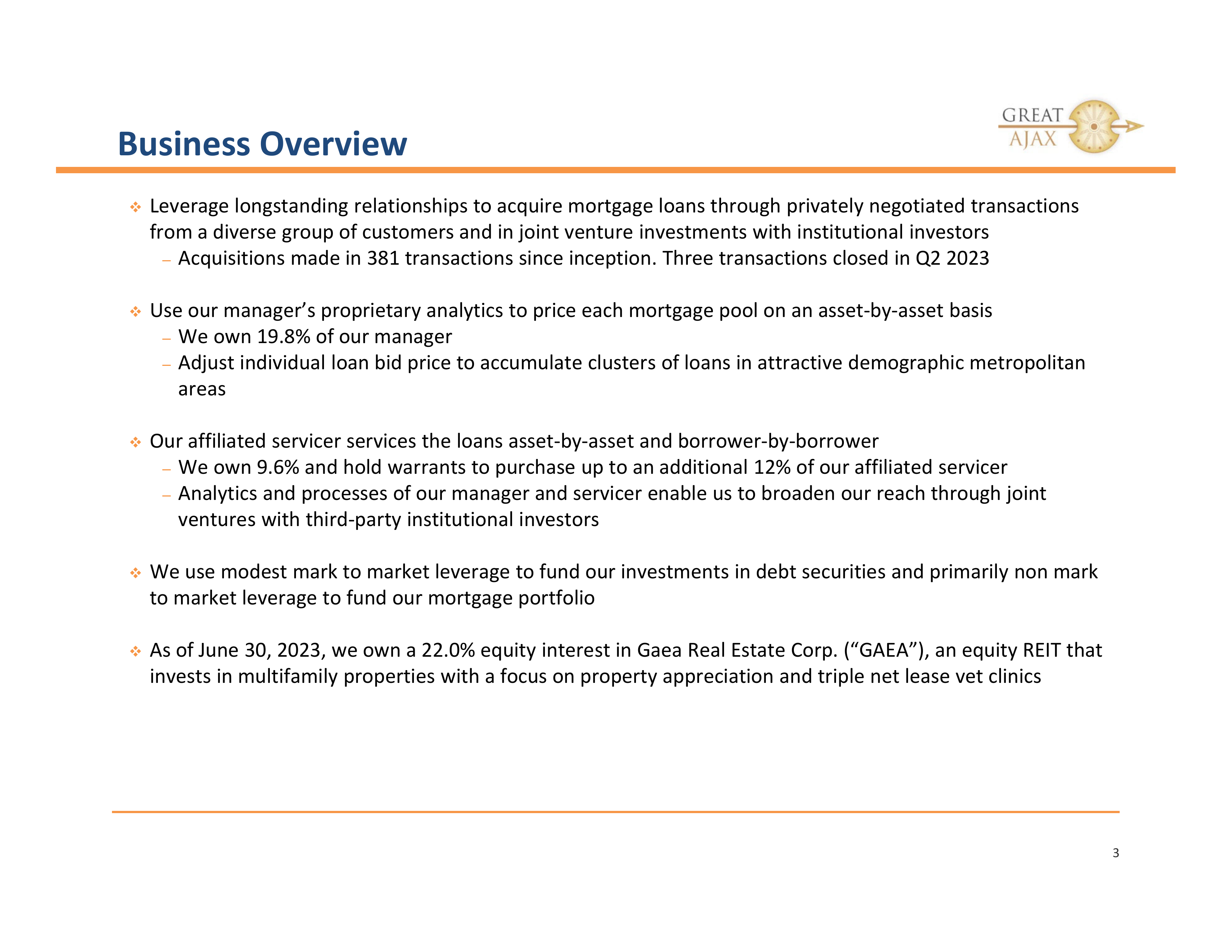 Business Overview 
→