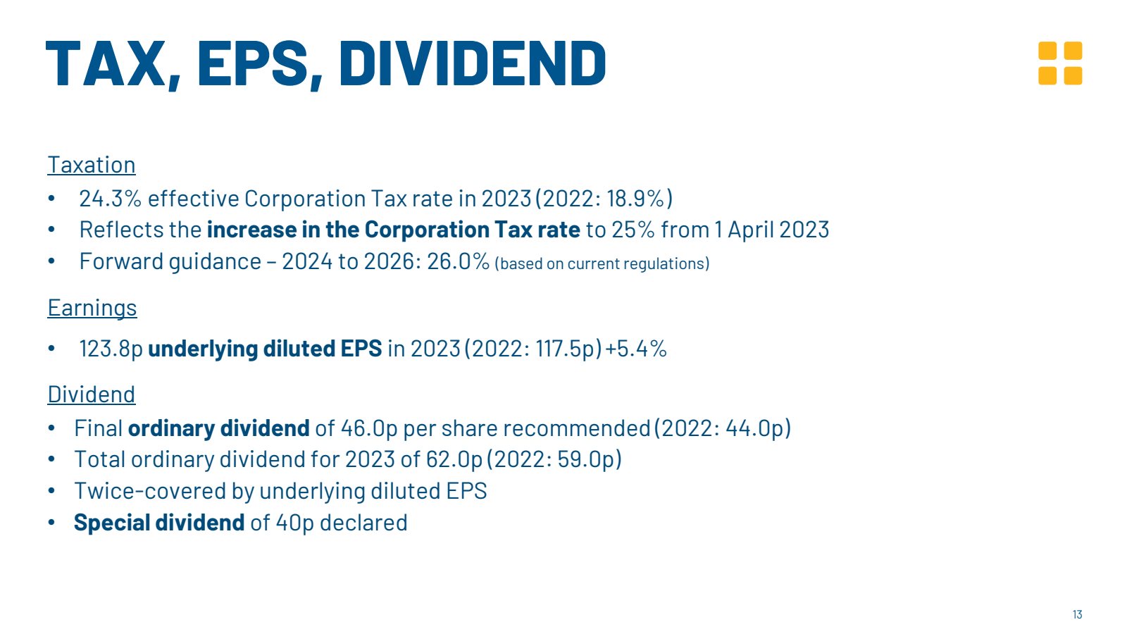 TAX , EPS , DIVIDEND