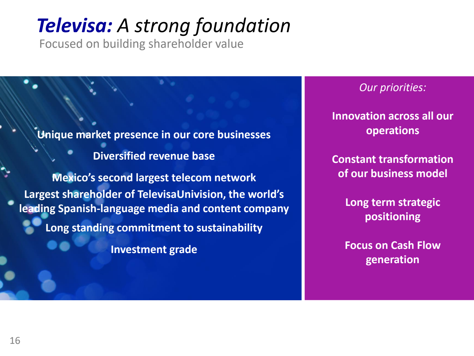 Televisa : A strong 