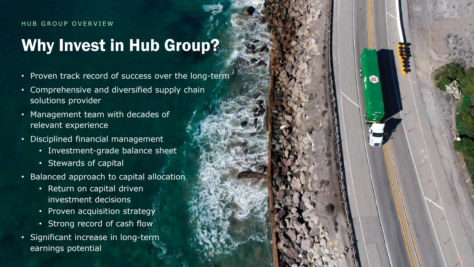 HUB GROUP OVERVIEW 
