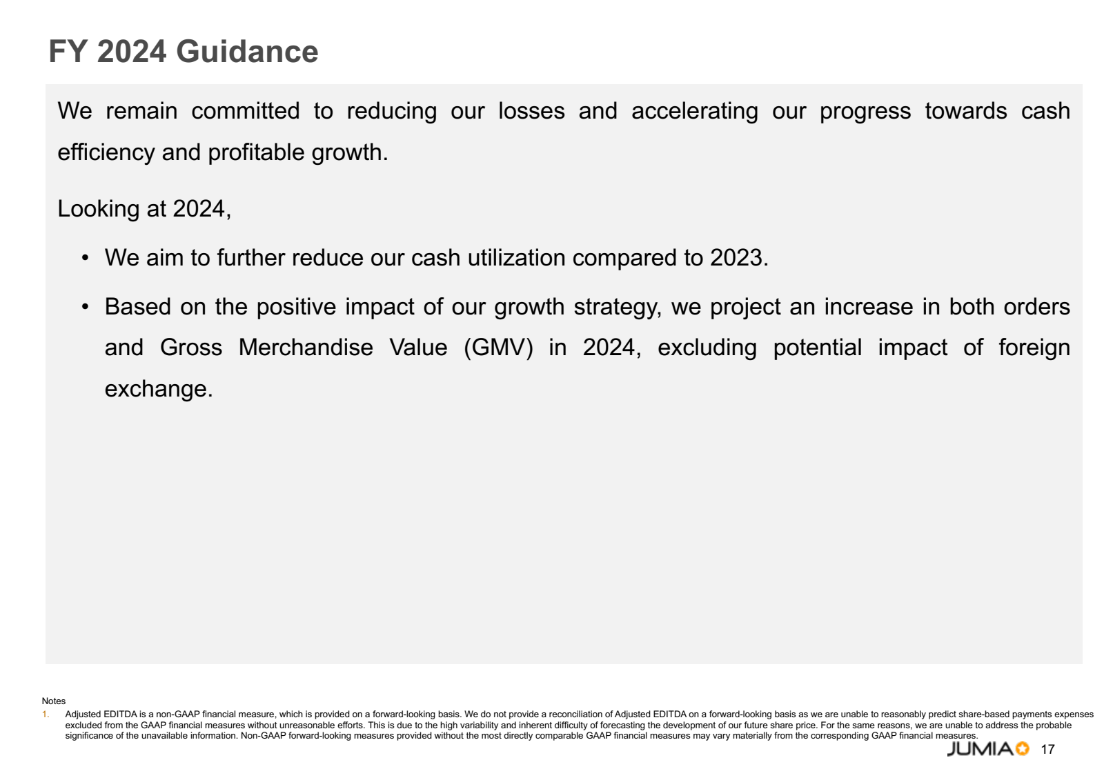 FY 2024 Guidance 
We