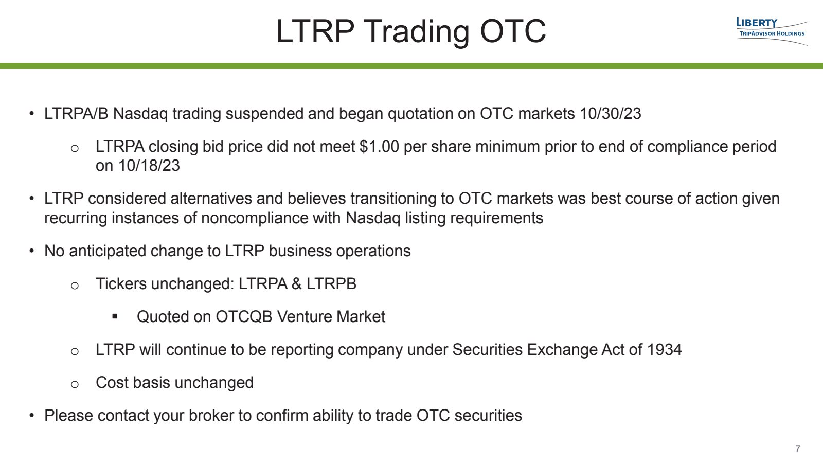 ● 

LTRP Trading OTC