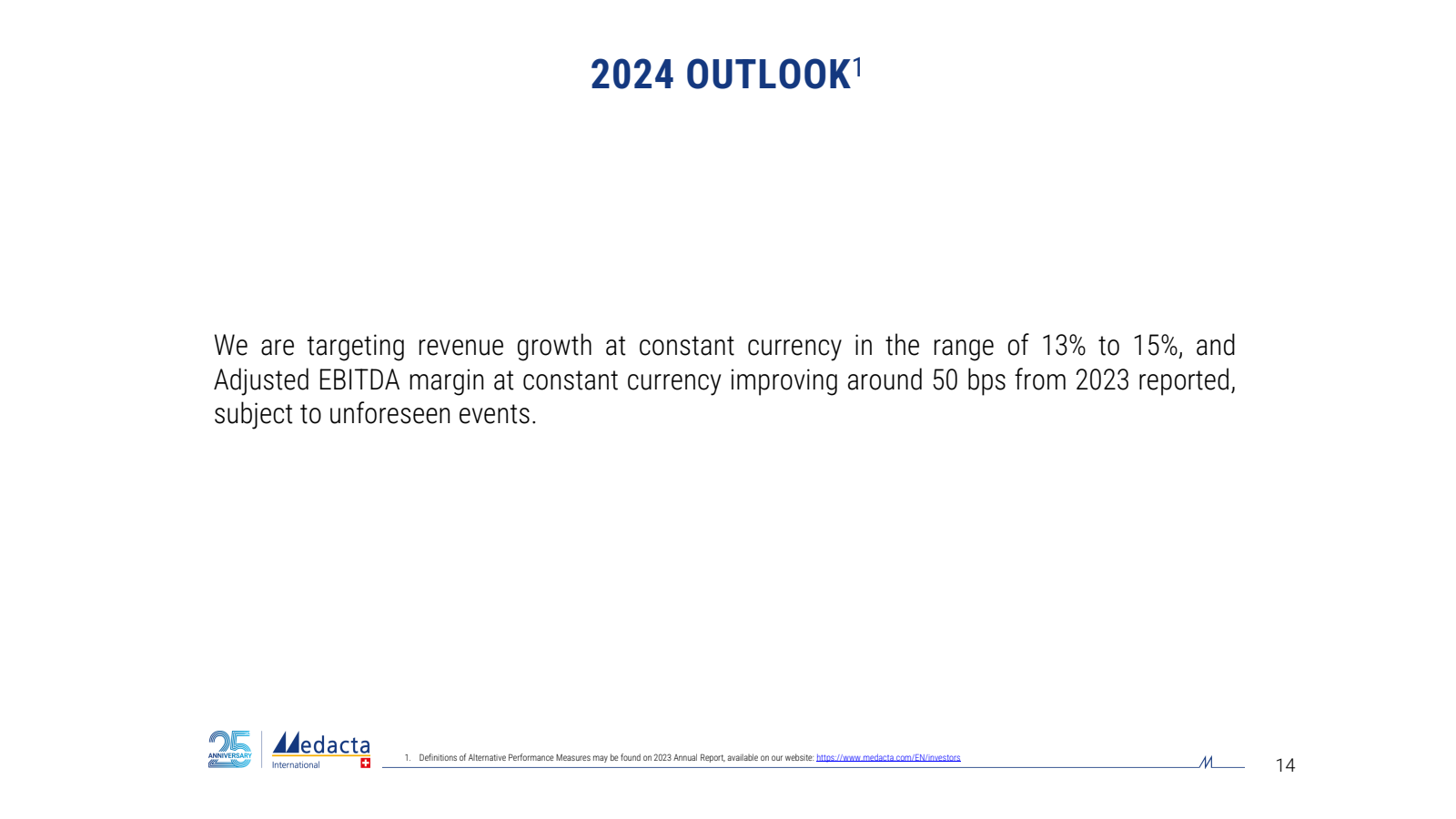 2024 OUTLOOK1 

We a