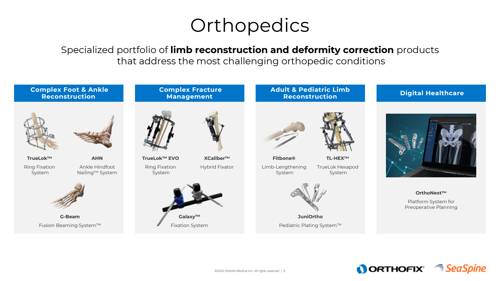 Orthopedics 

Specia