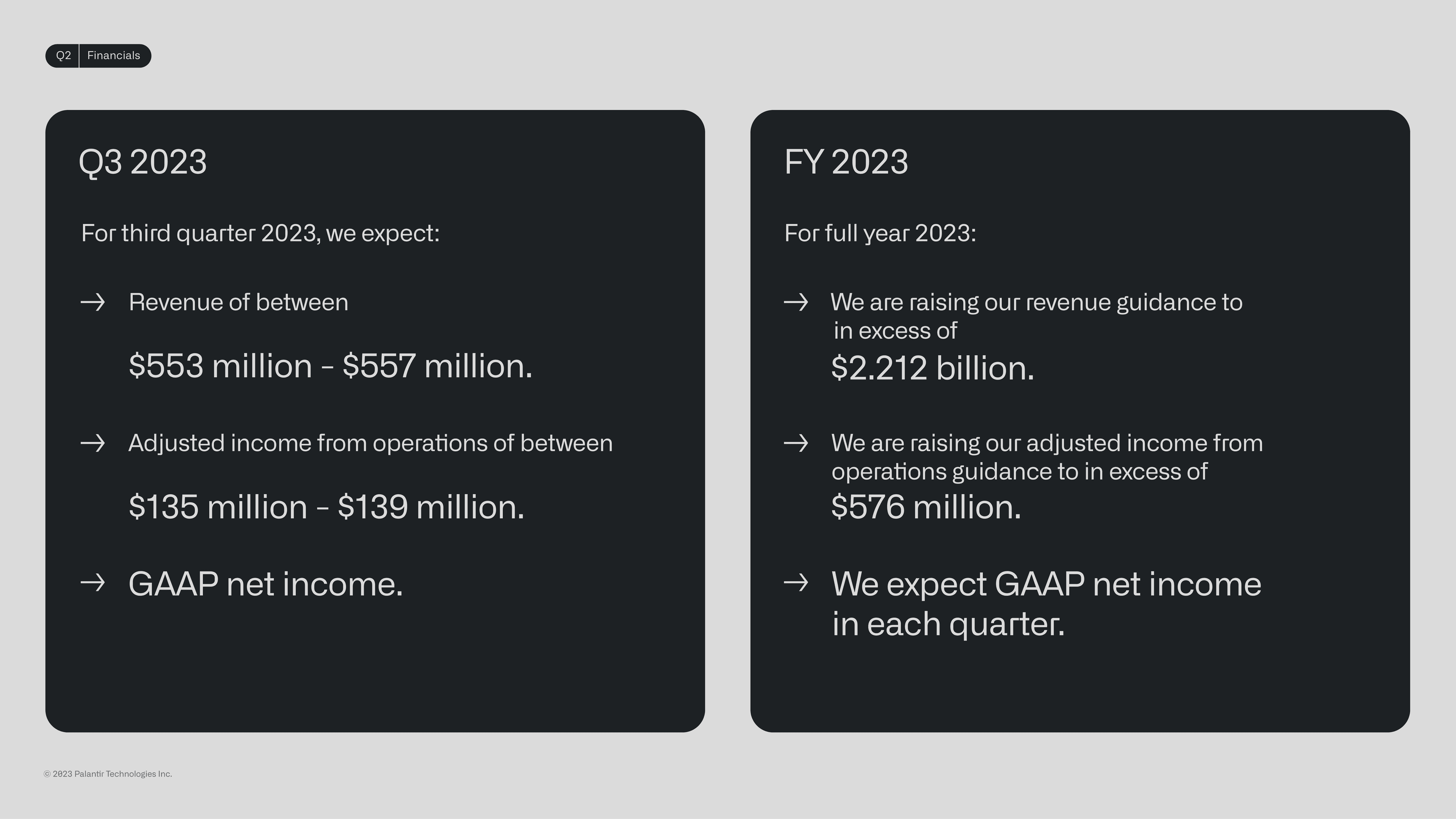 Q2 Financials 

Q3 2