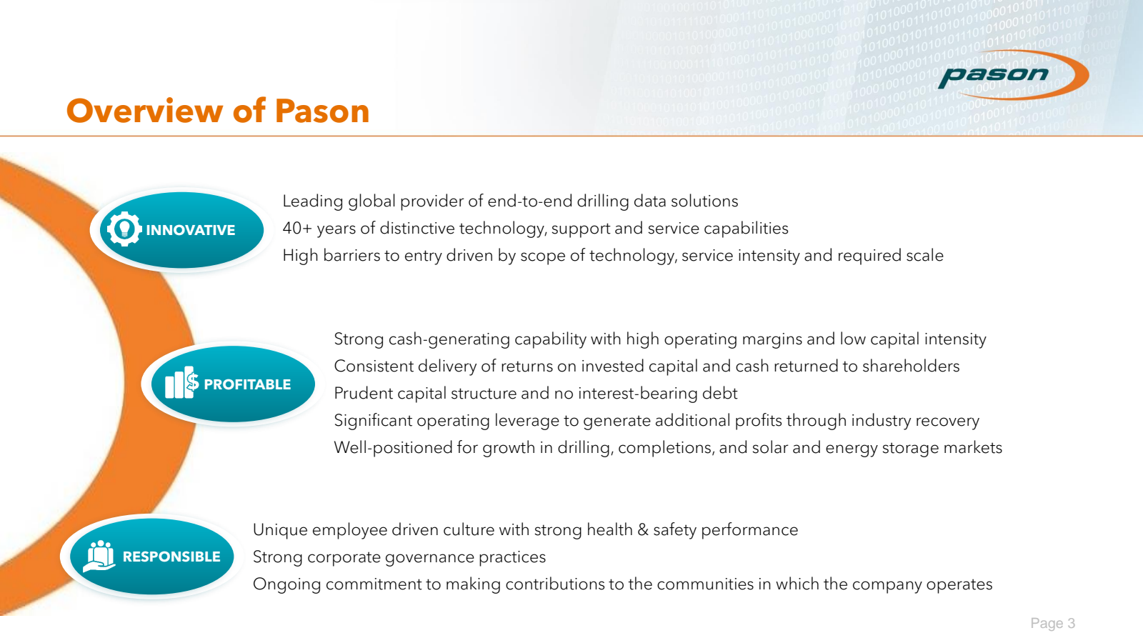 Overview of Pason 

