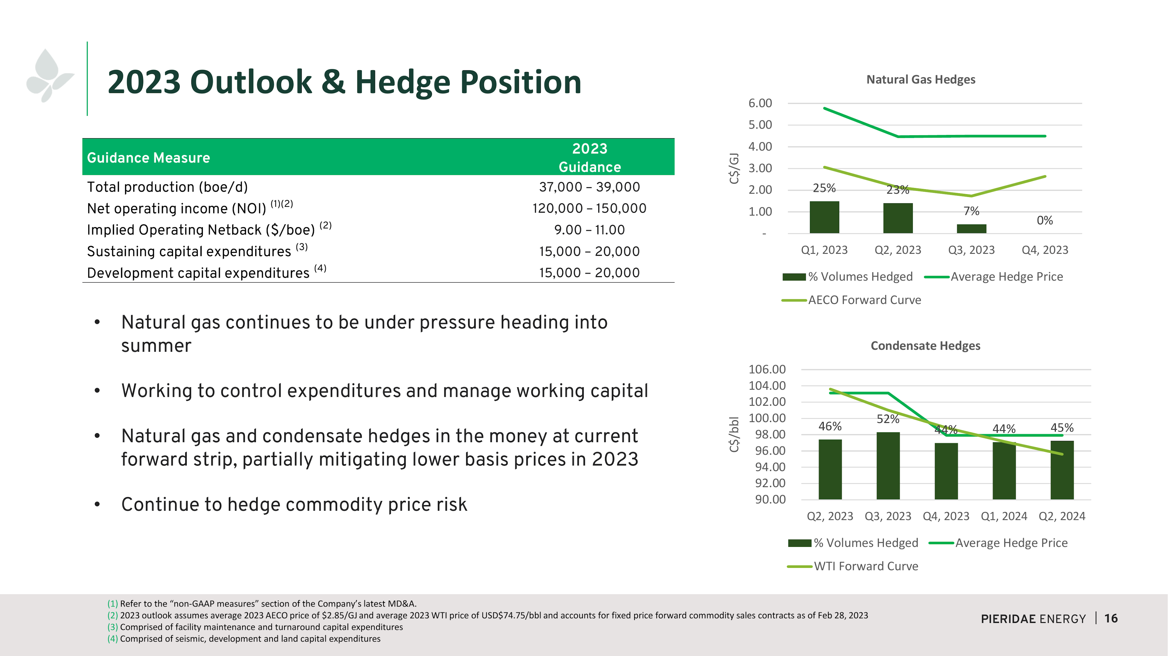2023 Outlook & Hedge