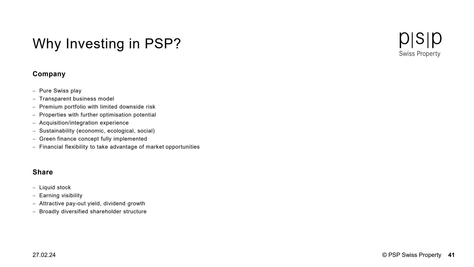 Why Investing in PSP