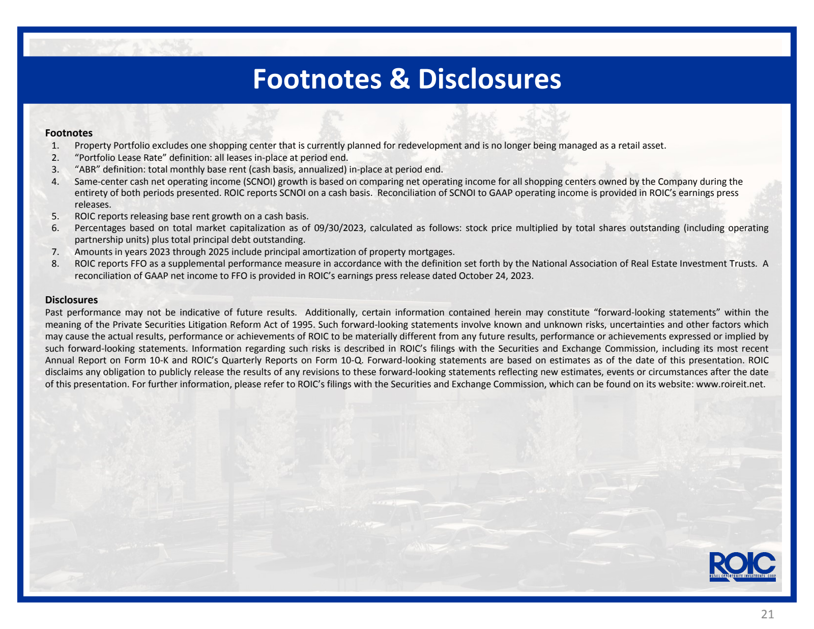 Footnotes & Disclosu