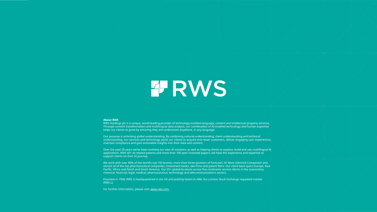 RWS 

About RWS 
RWS