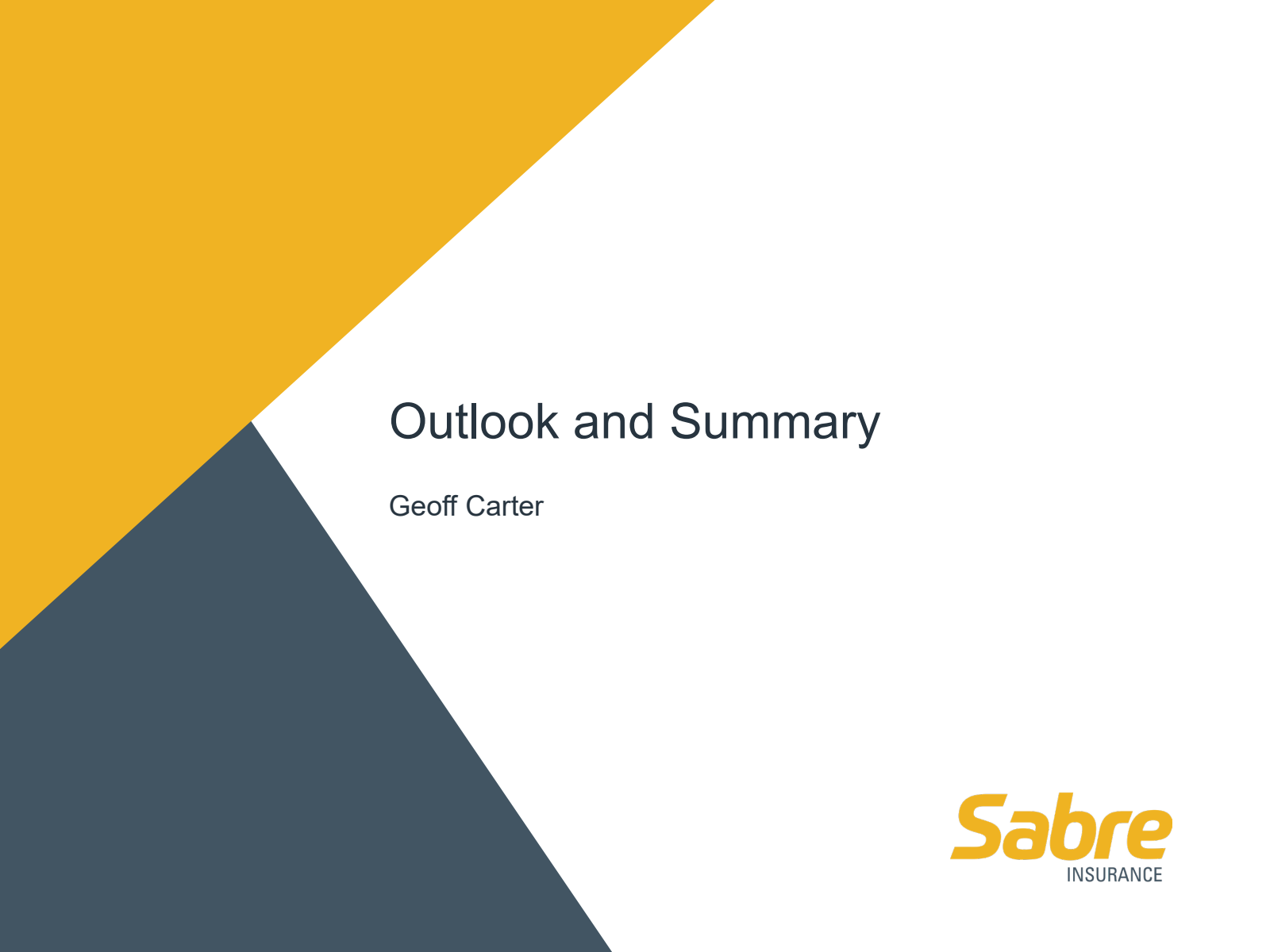 Outlook and Summary 