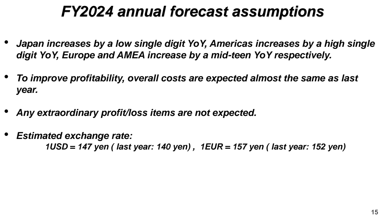 FY2024 annual foreca