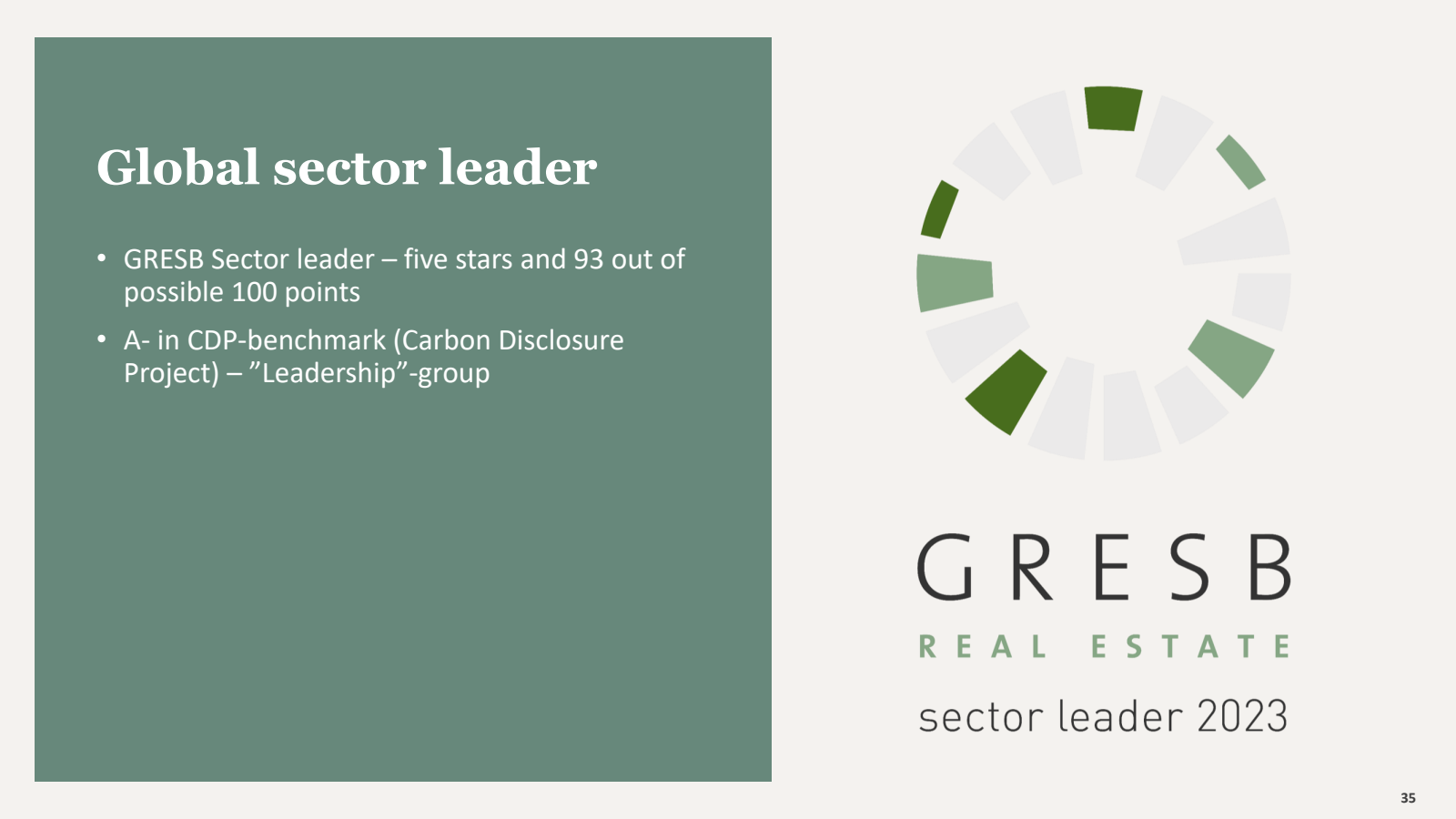 Global sector leader